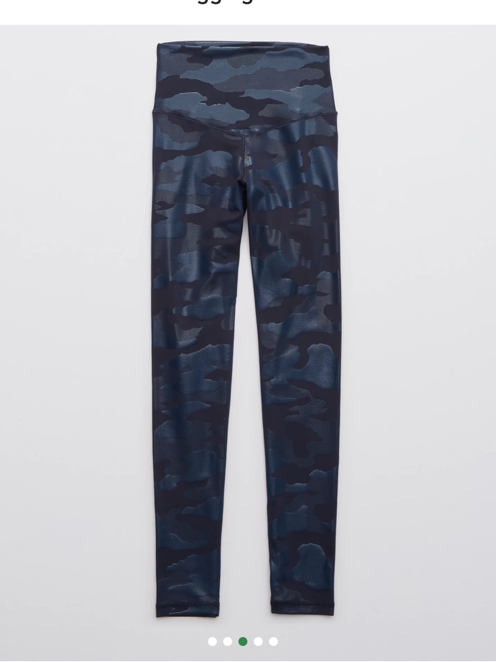 Aerie Navy Camo Real Me-High-Rise- 7/8 Leggings